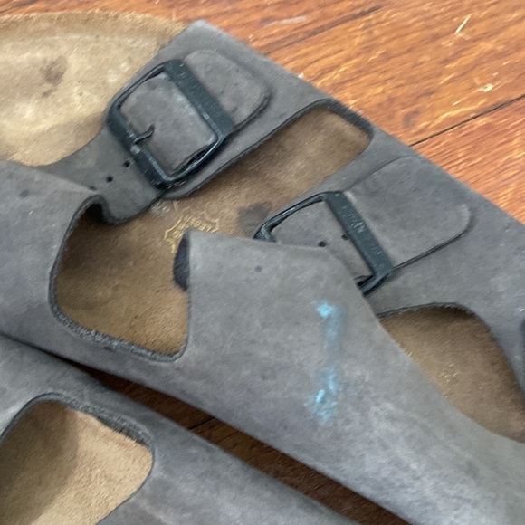 Birkenstock Gray Sandals with Black Buckles main image 4